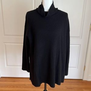 Magaschoni black pure cashmere roll neck sweater